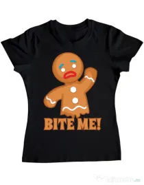 Tricou ADLER dama Bite me Negru