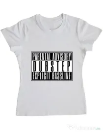 Tricou ADLER dama Explicit bassline Alb
