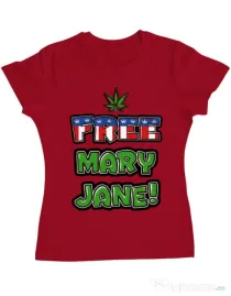 Tricou ADLER dama Free Mary Jane Rosu