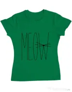 Tricou ADLER dama I'm a cat Verde mediu
