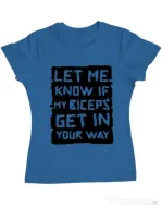 Tricou ADLER dama My biceps Albastru azuriu