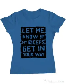 Tricou ADLER dama My biceps Albastru azuriu