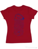 Tricou ADLER dama Something is growing Rosu
