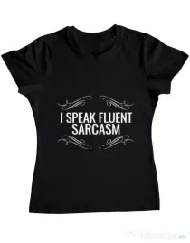 Tricou ADLER dama Sarcasm Negru