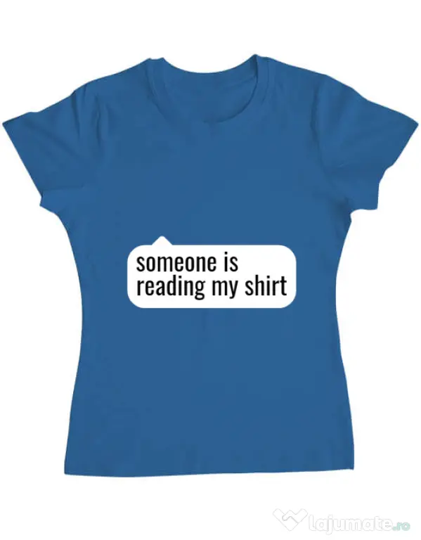 Tricou ADLER dama Reading my shirt Albastru azuriu