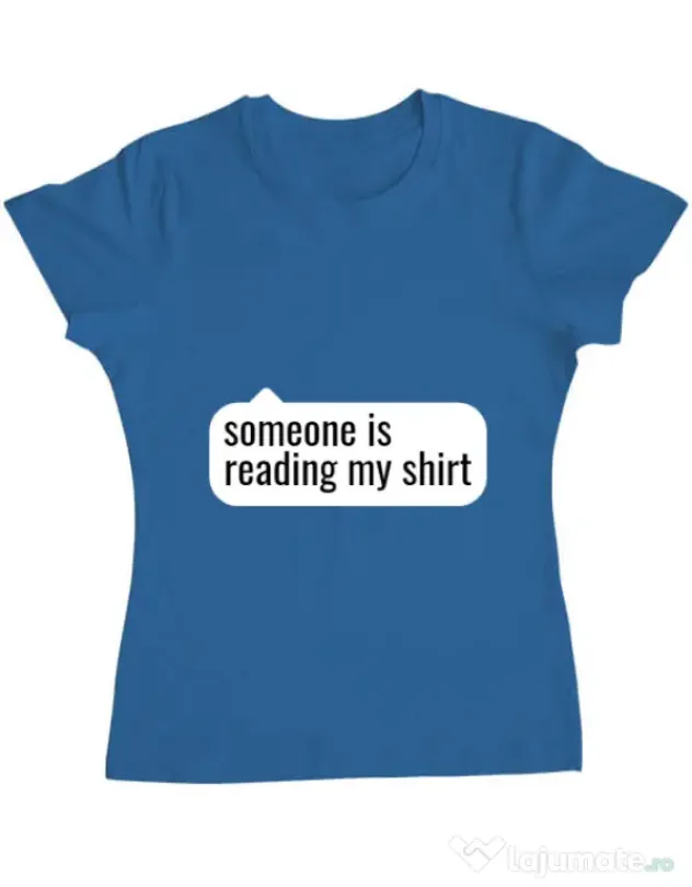 Tricou ADLER dama Reading my shirt Albastru azuriu