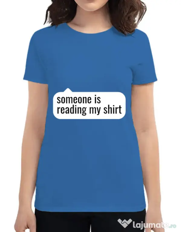 Tricou ADLER dama Reading my shirt Albastru azuriu