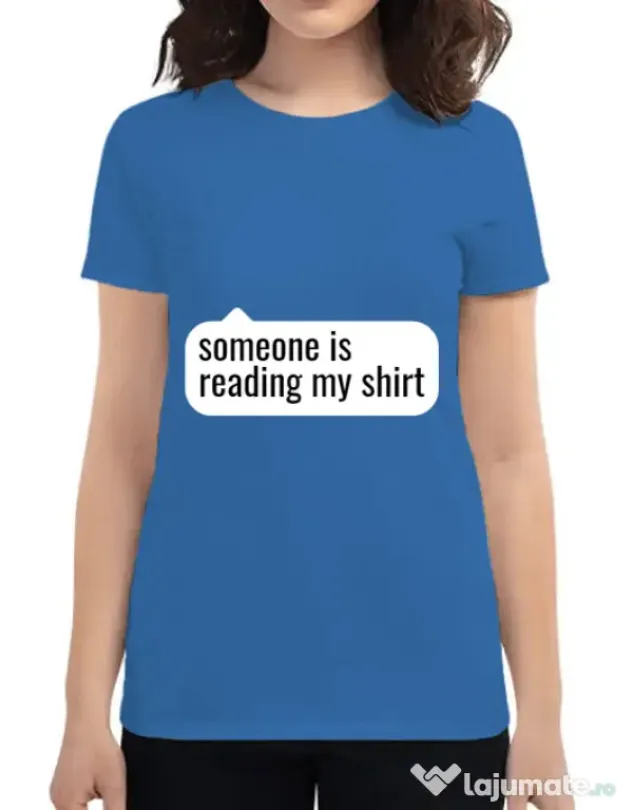 Tricou ADLER dama Reading my shirt Albastru azuriu