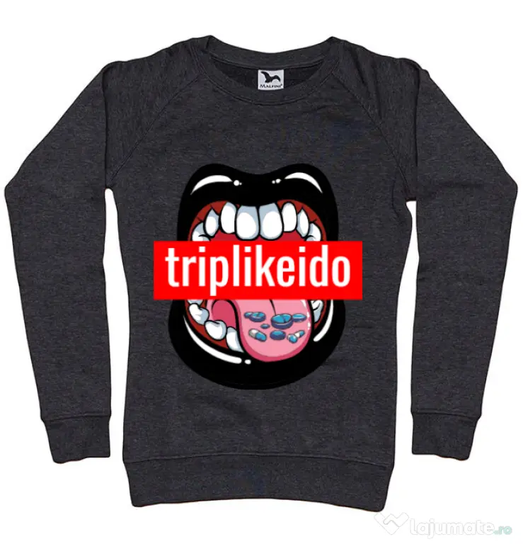 Bluza ADLER dama Trip like I do Negru melanj