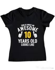Tricou ADLER dama Awesome birthday Negru