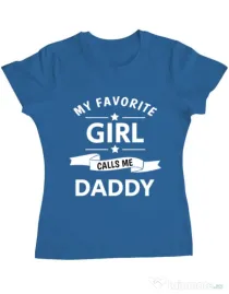 Tricou ADLER dama My favorite girl Albastru azuriu