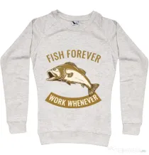 Bluza ADLER dama Fish forever Migdala melanj