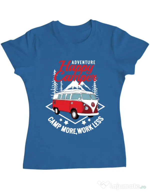 Tricou ADLER dama Happy Albastru azuriu