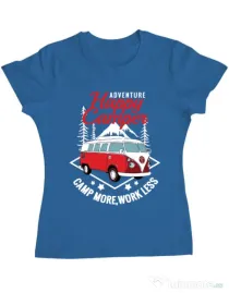 Tricou ADLER dama Happy Albastru azuriu