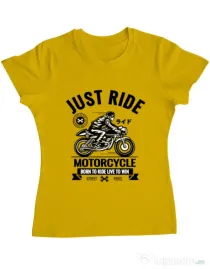 Tricou ADLER dama Just ride Galben
