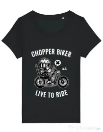 Tricou STANLEY STELLA dama Chopper biker Negru