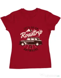 Tricou ADLER dama Roadtrip Rosu