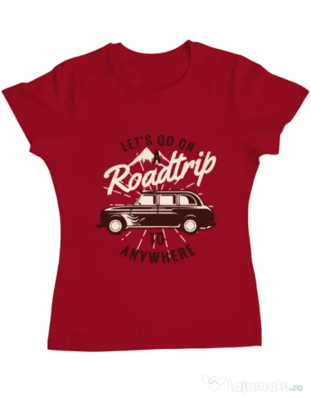 Tricou ADLER dama Roadtrip Rosu