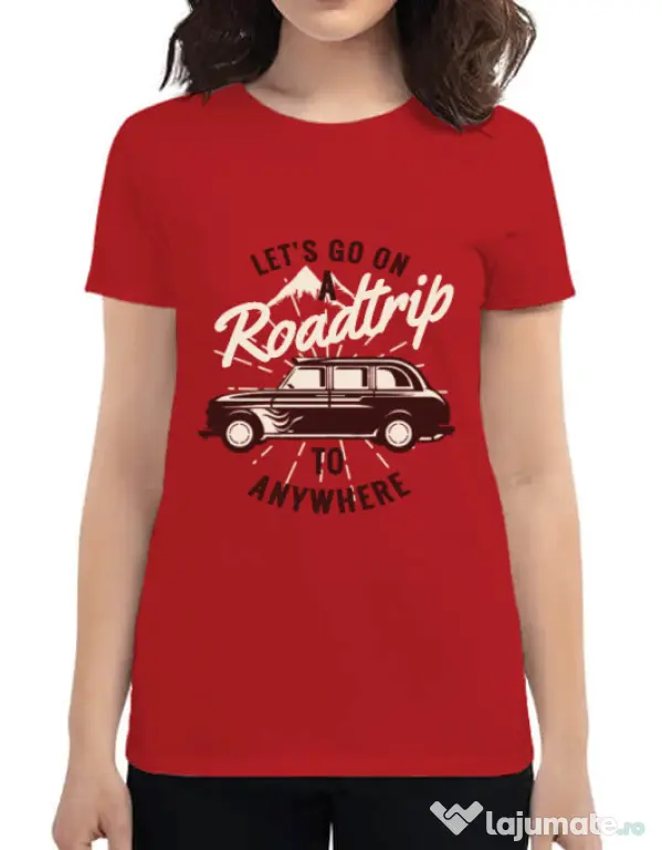 Tricou ADLER dama Roadtrip Rosu