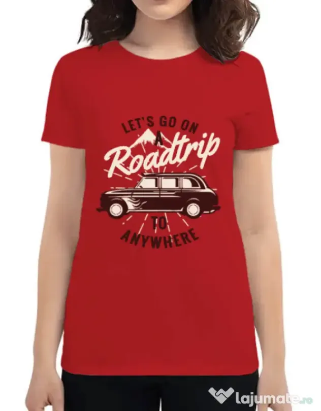 Tricou ADLER dama Roadtrip Rosu