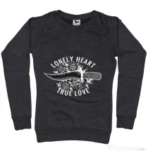 Bluza ADLER dama Lonely heart Negru melanj
