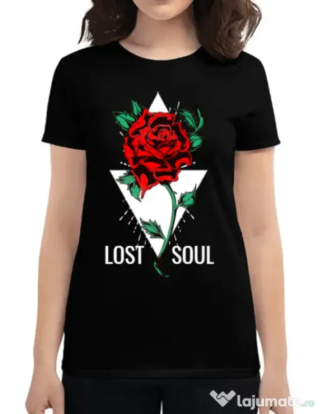 Tricou ADLER dama Lost soul Negru