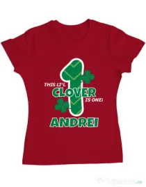 Tricou ADLER dama Little clover Rosu