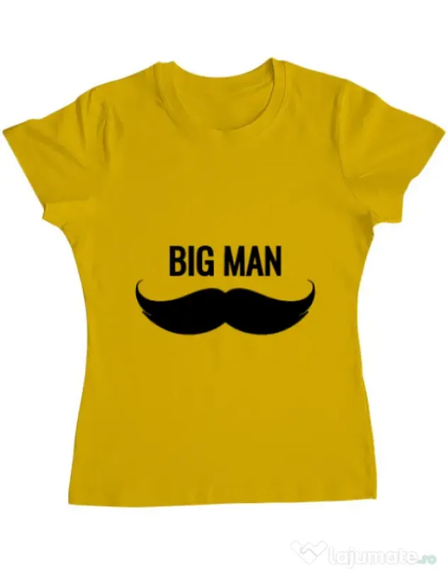 Tricou ADLER dama Big man Galben