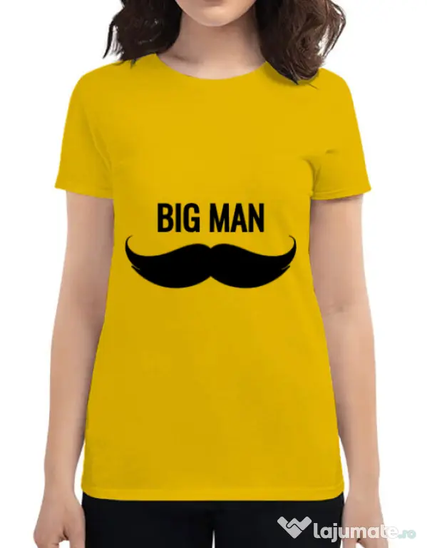 Tricou ADLER dama Big man Galben