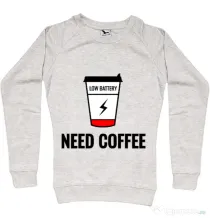 Bluza ADLER dama Need coffee Migdala melanj