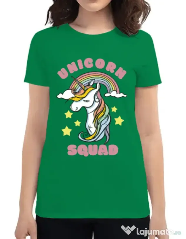 Tricou ADLER dama Unicorn squad Verde mediu