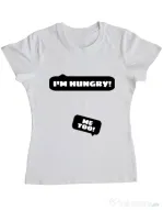 Tricou ADLER dama Hungry Mommy Alb