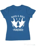 Tricou ADLER dama Rock and roll Albastru azuriu