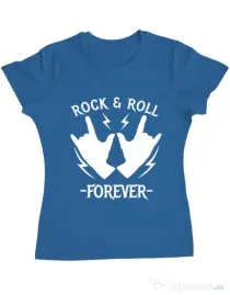 Tricou ADLER dama Rock and roll Albastru azuriu