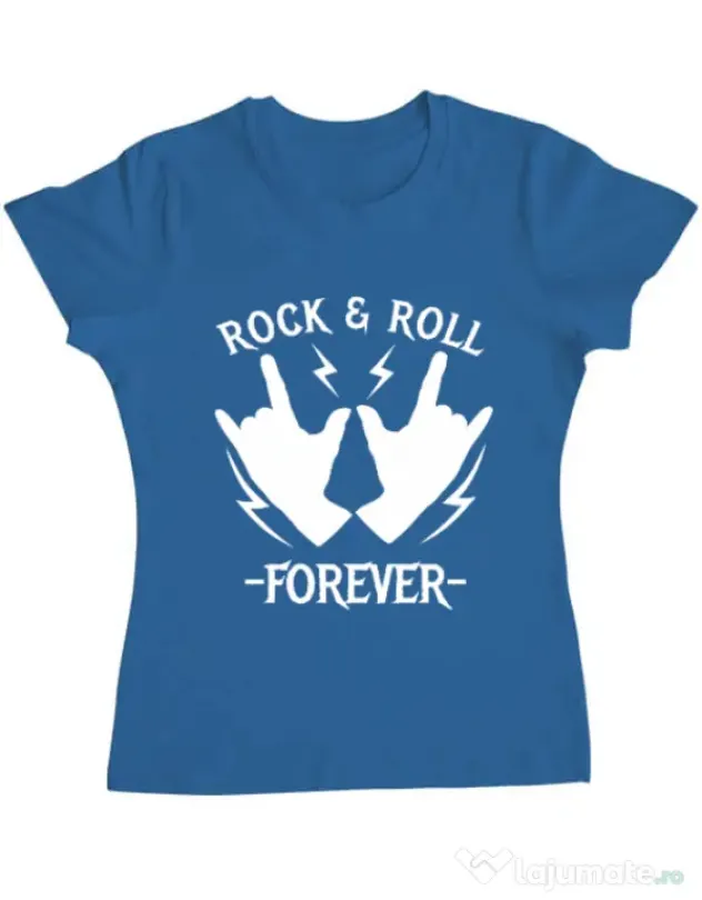 Tricou ADLER dama Rock and roll Albastru azuriu