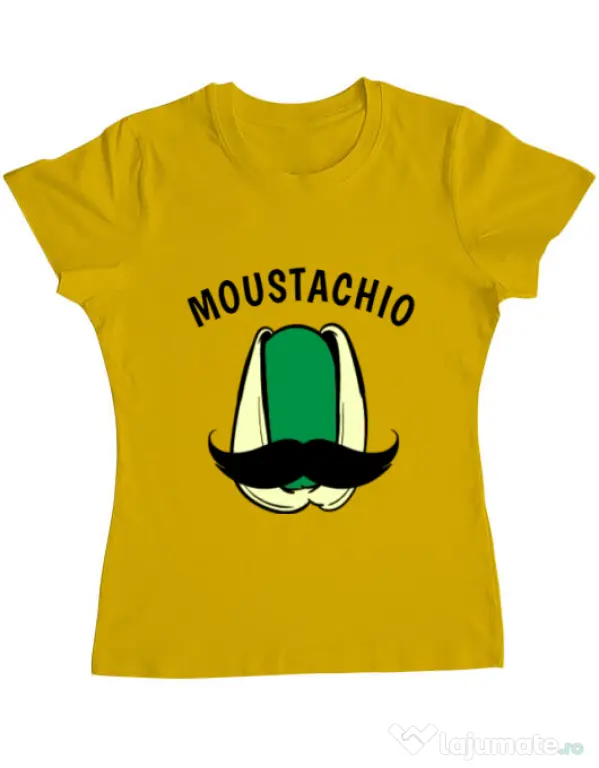 Tricou ADLER dama Moustachio Galben