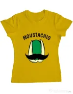 Tricou ADLER dama Moustachio Galben