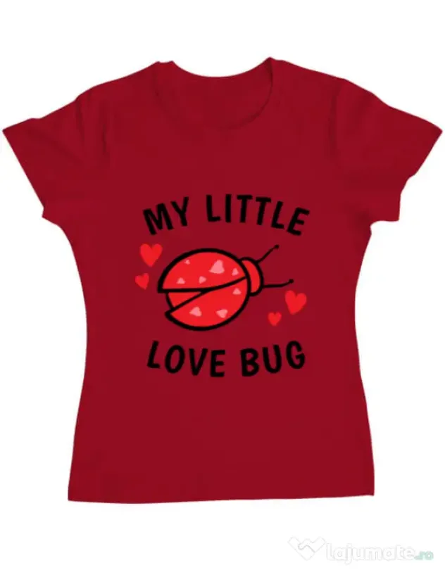 Tricou ADLER dama My little love bug Rosu