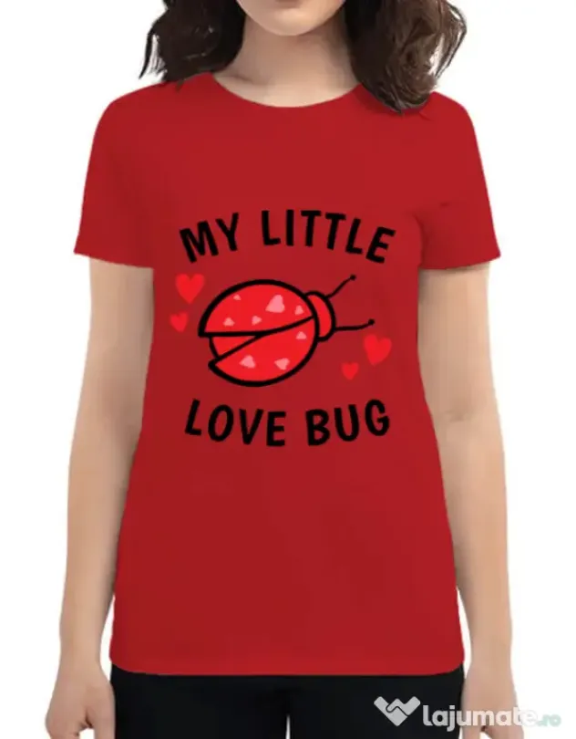 Tricou ADLER dama My little love bug Rosu
