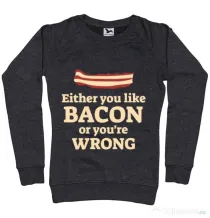 Bluza ADLER dama Bacon lover Negru melanj