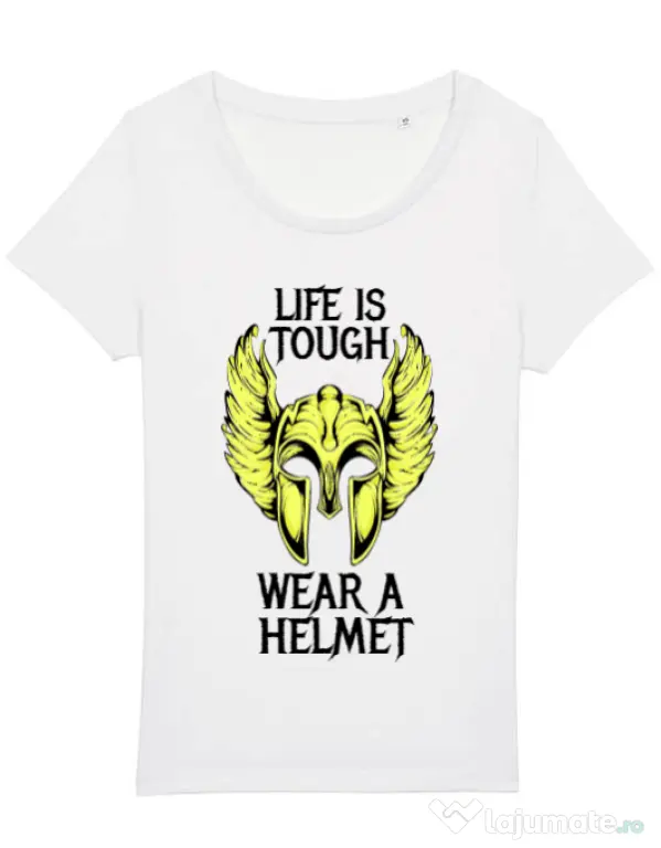 Tricou STANLEY STELLA dama Life is tough Alb