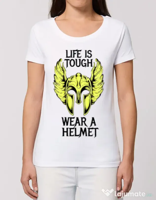 Tricou STANLEY STELLA dama Life is tough Alb