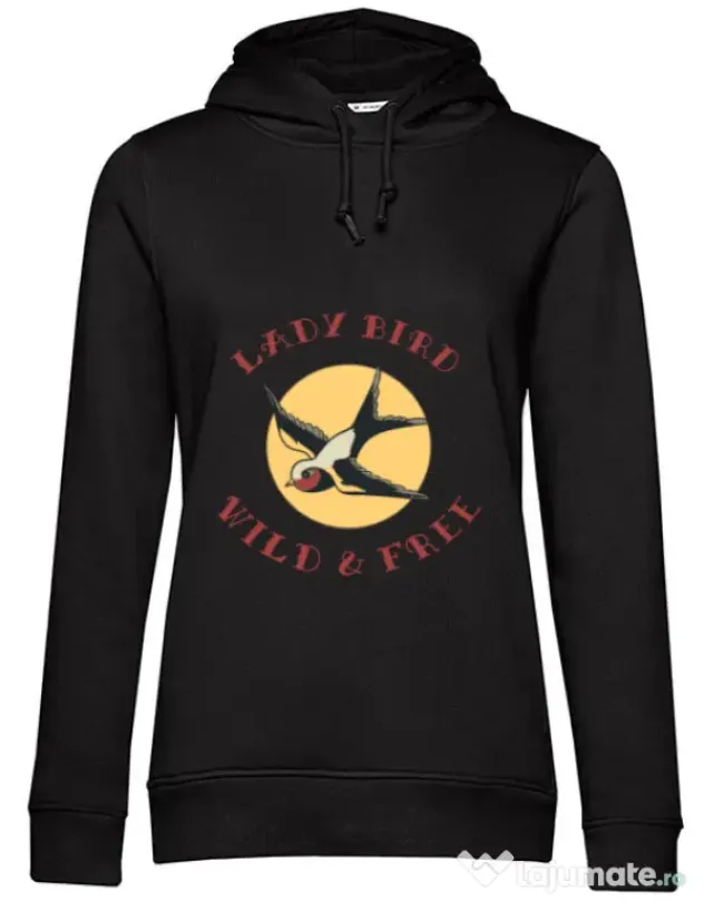Hoodie dama cu gluga Ladybird Negru
