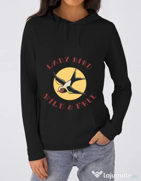 Hoodie dama cu gluga Ladybird Negru