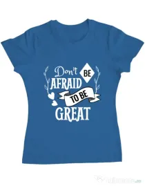 Tricou ADLER dama Be great Albastru azuriu