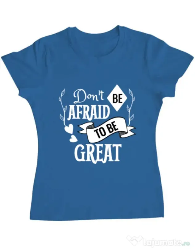 Tricou ADLER dama Be great Albastru azuriu