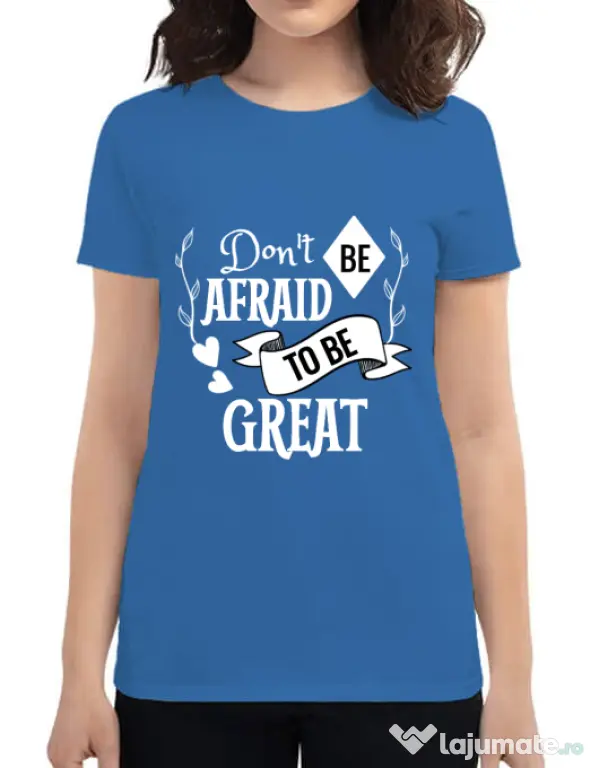 Tricou ADLER dama Be great Albastru azuriu