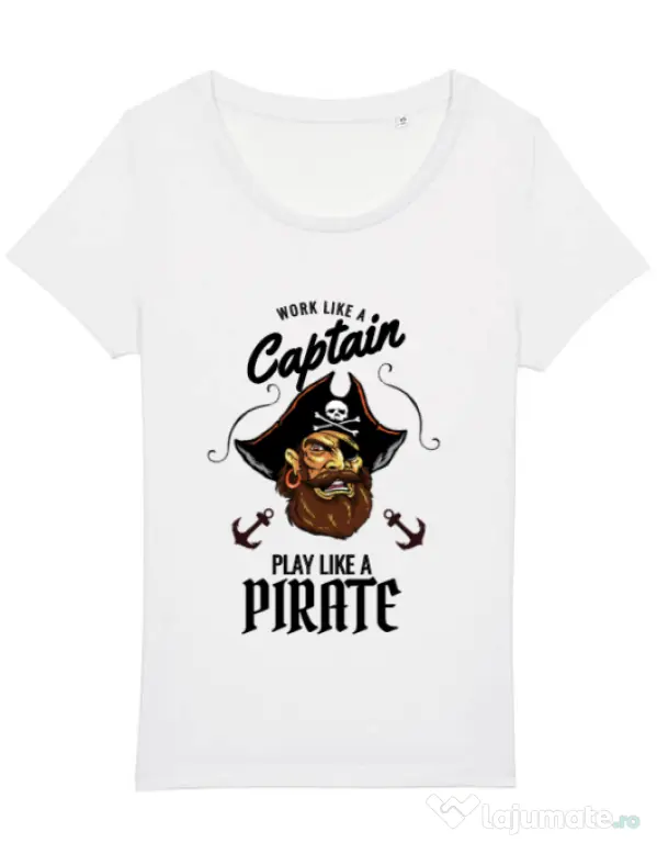Tricou STANLEY STELLA dama Play like a pirate Alb