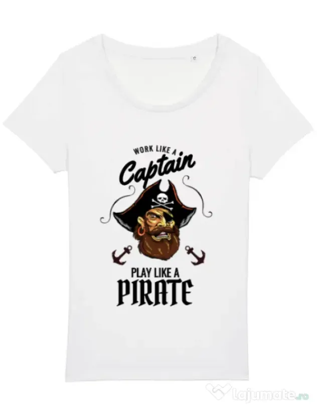 Tricou STANLEY STELLA dama Play like a pirate Alb