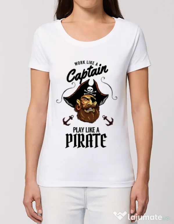 Tricou STANLEY STELLA dama Play like a pirate Alb